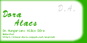 dora alacs business card