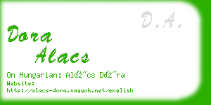 dora alacs business card